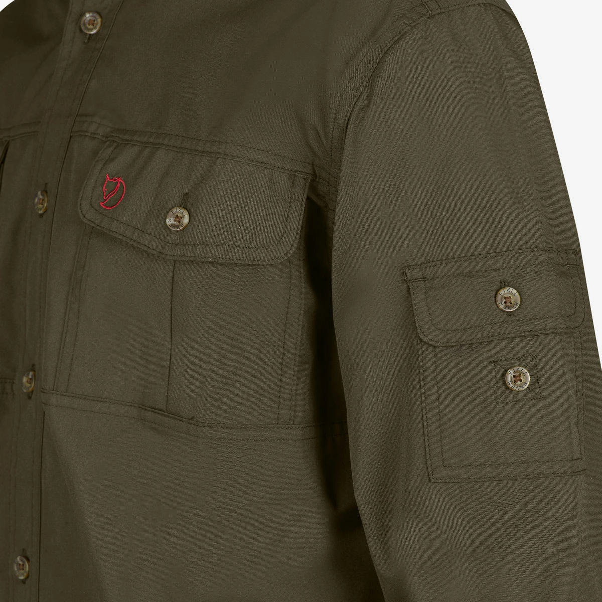 Fjallraven Singi Trekking Shirt - Dark Olive 5 Fjallraven Singi Trekking Shirt - Dark Olive - Image 3