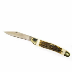 Grohmann Slimline Folding Pocket Knife - Natural Staghorn Handle